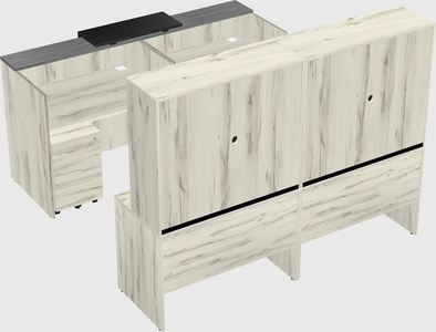Shared u-shaped reception desks