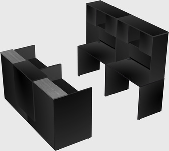 Shared u-shaped reception desks