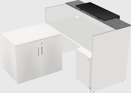 L-shaped modular reception