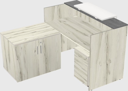 L-shaped modular reception