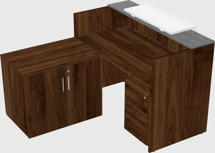 L-shaped modular reception