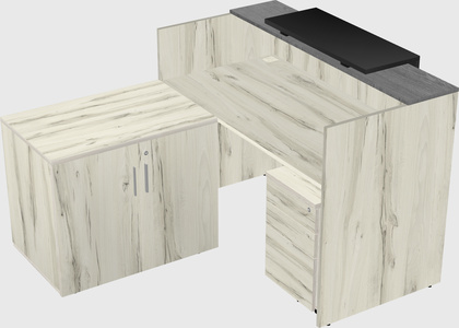 L-shaped modular reception