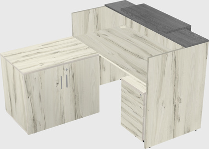 L-shaped modular reception