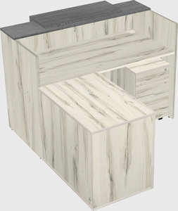 L-shaped modular reception