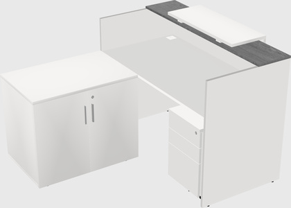 L-shaped modular reception