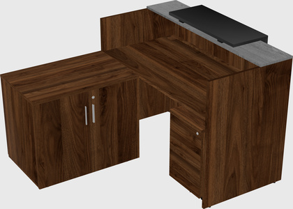 L-shaped modular reception