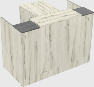 L-shaped modular reception