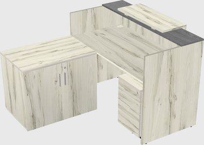 L-shaped modular reception