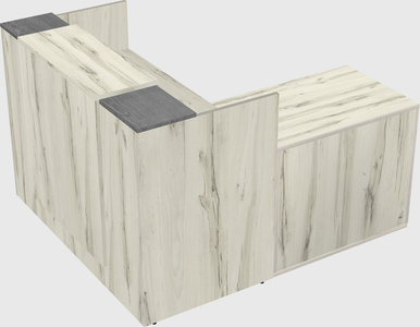 L-shaped modular reception