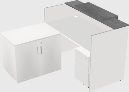 L-shaped modular reception