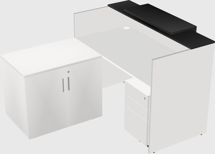 L-shaped modular reception