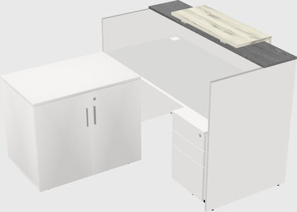 L-shaped modular reception