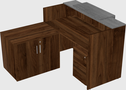 L-shaped modular reception