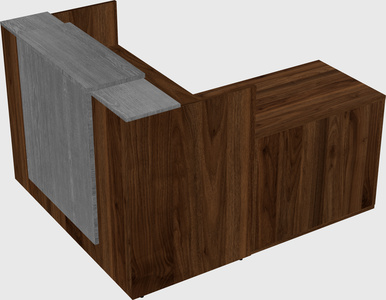 L-shaped modular reception