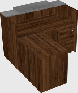 L-shaped modular reception