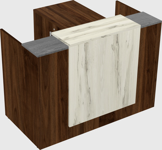 L-shaped modular reception