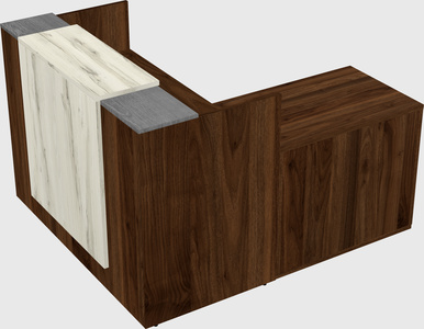 L-shaped modular reception