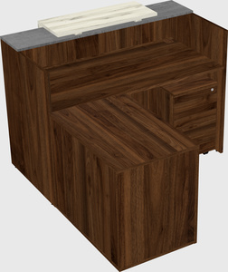 L-shaped modular reception
