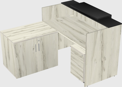 L-shaped modular reception