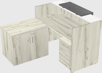 L-shaped modular reception