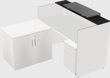 L-shaped modular reception