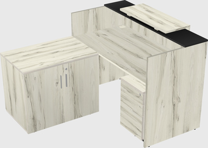 L-shaped modular reception