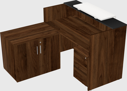 L-shaped modular reception
