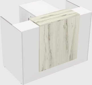 L-shaped modular reception