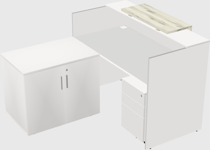L-shaped modular reception