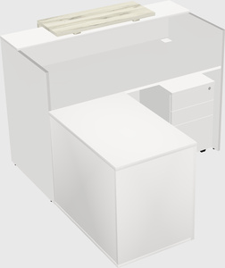 L-shaped modular reception