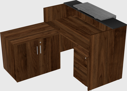 L-shaped modular reception