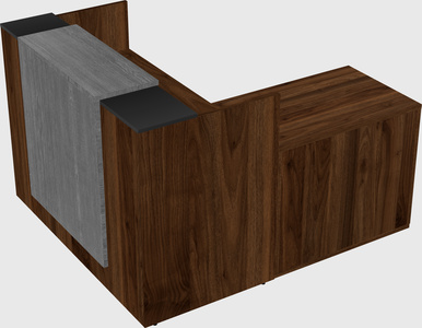 L-shaped modular reception