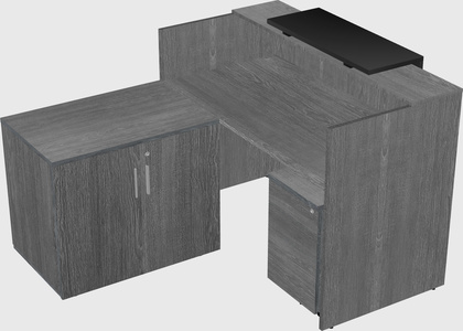L-shaped modular reception