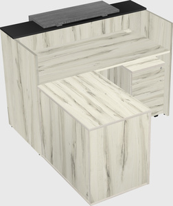 L-shaped modular reception