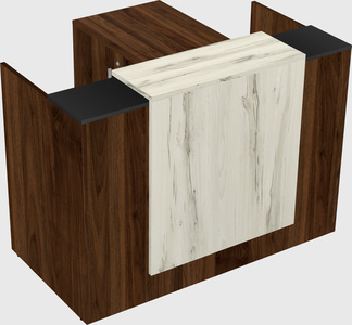 L-shaped modular reception