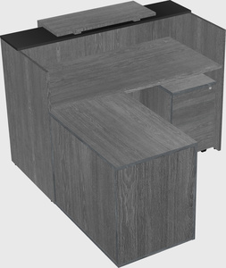 L-shaped modular reception