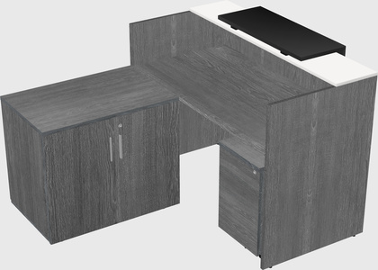 L-shaped modular reception