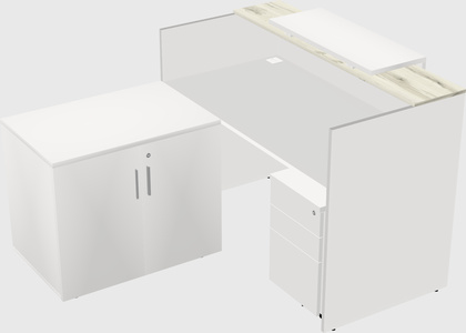 L-shaped modular reception