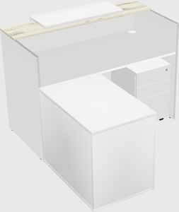 L-shaped modular reception