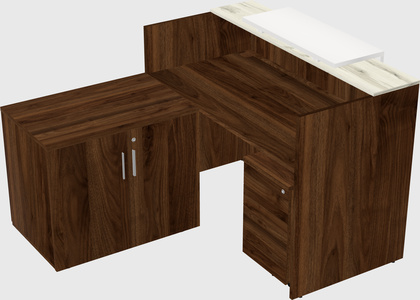 L-shaped modular reception