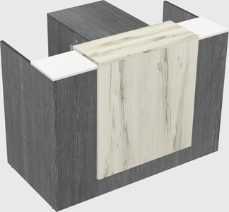 L-shaped modular reception