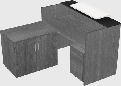 L-shaped modular reception