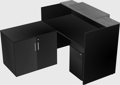 L-shaped modular reception