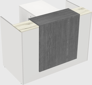 L-shaped modular reception
