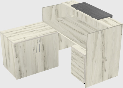 L-shaped modular reception