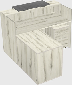 L-shaped modular reception