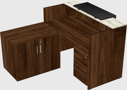 L-shaped modular reception