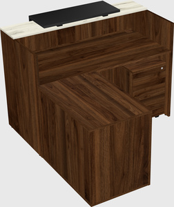 L-shaped modular reception