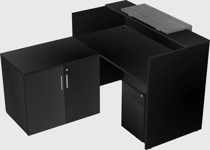 L-shaped modular reception