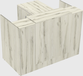 L-shaped modular reception